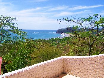 Vue des deux maisons de Samara, Costa Rica