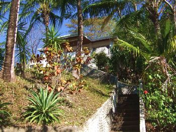 Vue des deux maisons de Samara, Costa Rica