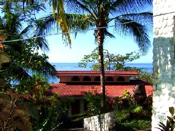 Vue des deux maisons de Samara, Costa Rica