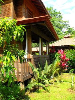 Vue des cabinas de la c�te Pacifique, Costa Rica