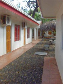 Vue des cabinas de la Golden Coast, Costa Rica