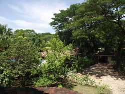 Vue des deux maisons de Playa Potrero, Costa Rica