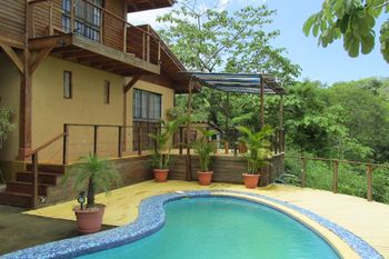 Vue de l'ecolodge de la Goden Coast, Costa Rica