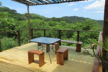 Vue de l'ecolodge de la Goden Coast, Costa Rica
