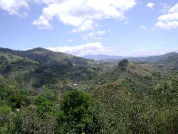 Vue de la finca de Puriscal, Costa Rica