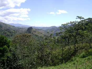 Vue de la finca de Puriscal, Costa Rica
