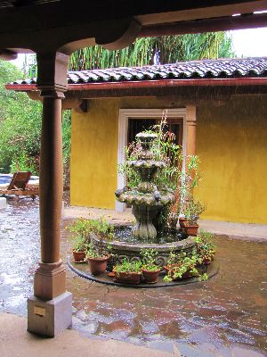 Vue des cabinas coloniales, Tamarindo, Costa Rica