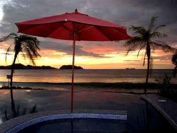 Vue de la maison de Playa Flamingo, Costa Rica