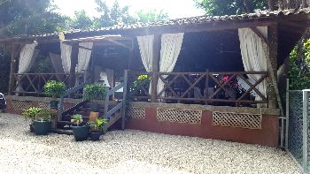 Vue du restaurant de la c�te Pacifique, Costa Rica