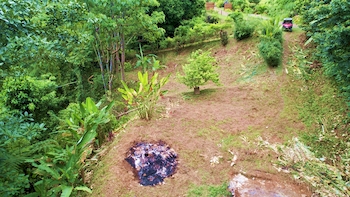 Vue du terrain d'Ojochal, Cota Rica