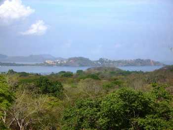 Vue du terrain de Playa Potrero, Costa Rica