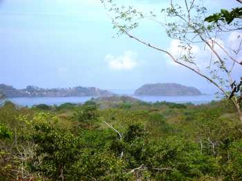 Vue du terrain de Playa Potrero, Costa Rica