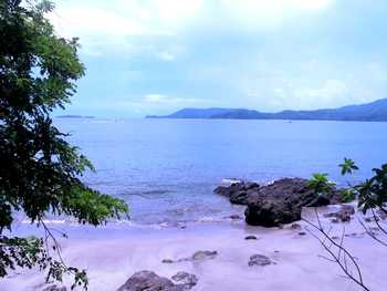 Vue du terrain de Playa Flamingo, Costa Rica