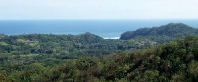 Vue du terrain de Playa Carrillo, Costa Rica